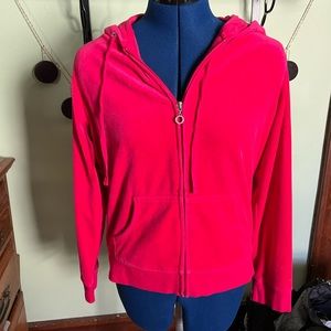 NY&C velour zip up hoodie